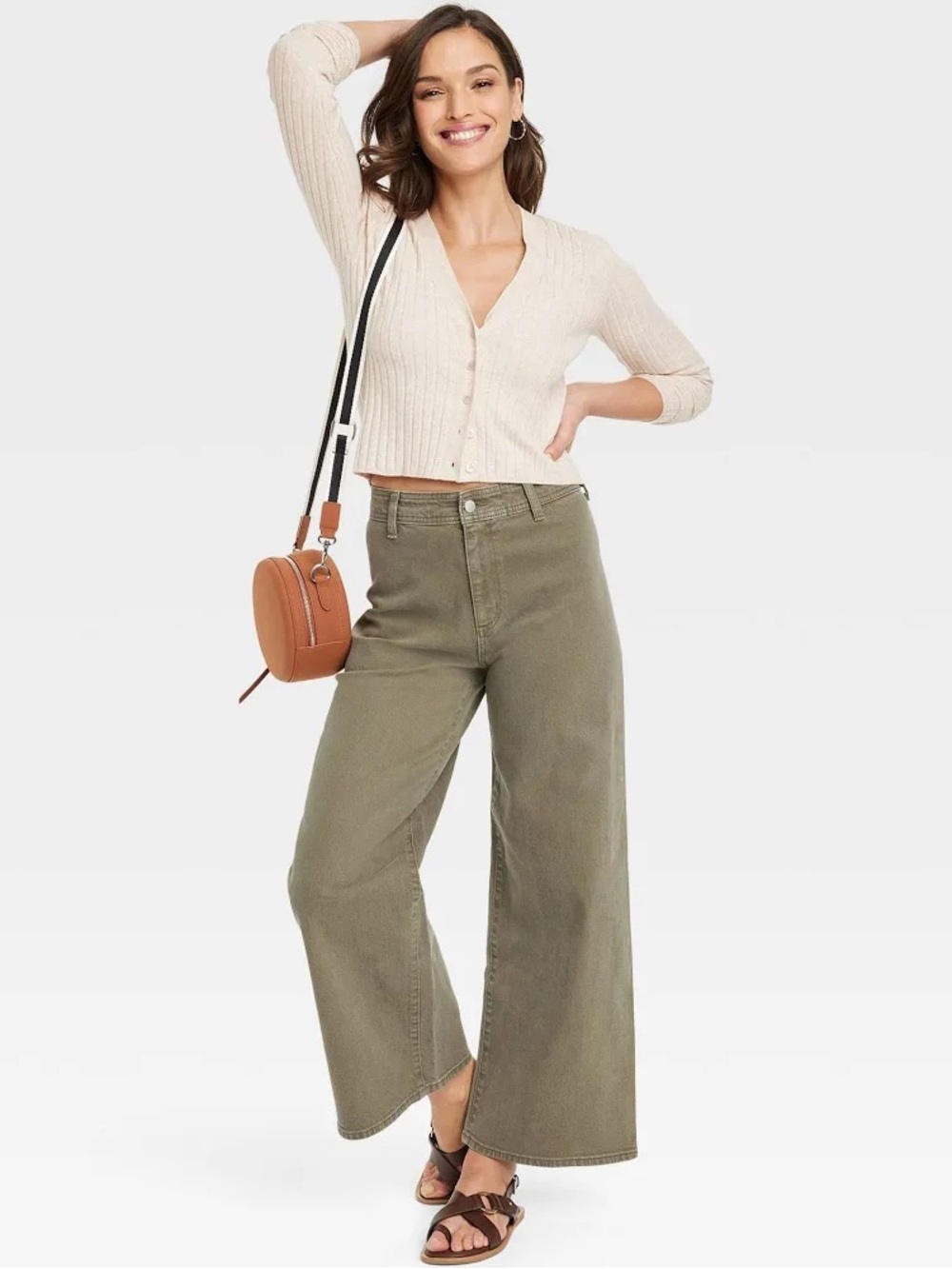 Universal Thread Women's High-Rise Sailor Wide Leg Ankle Jeans